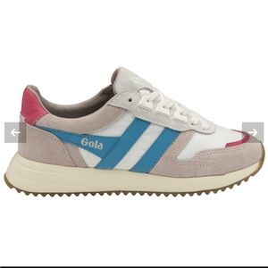 NIB GOLA Chicago sneakers in white/lagoon/fluro pink